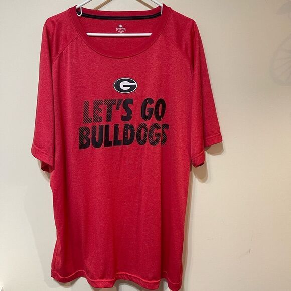Knights Apparel Georgia Bulldogs Mens Short Sleeve Top 2XL Red NWOT - Picture 1 of 8